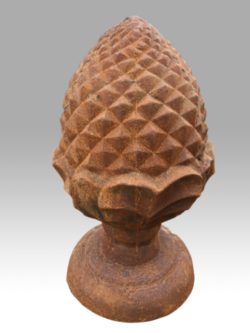 Cast iron pine cone rust 60 cm high Decobyjo - Bellingwolde