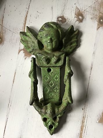 Heurtoir de porte en fonte ange vert Decobyjo - Bellingwolde