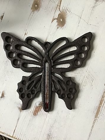 Thermometer-Schmetterling aus Gusseisen Decobyjo - Bellingwolde