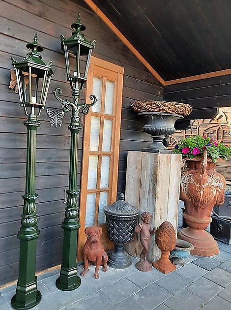 Aluminum lamppost with ladder support green - Decobyjo - Bellingwolde