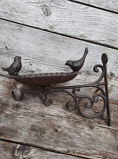 Cast iron wall bird feeder/water bowl Decobyjo - Bellingwolde