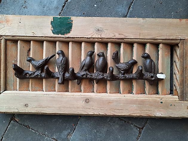 Cast iron coat rack wall hook birds Decobyjo - Bellingwolde