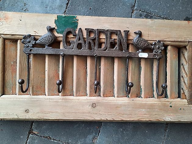 Cast iron wall hook coat rack Garden brown rust - Decobyjo - Bellingwolde