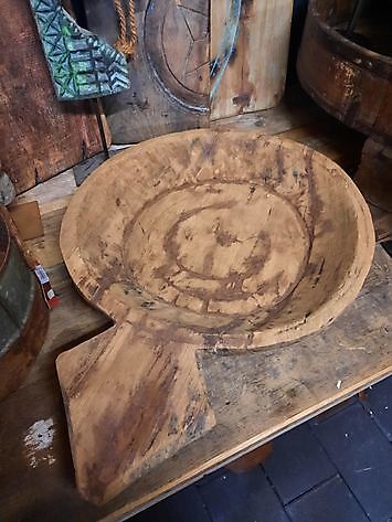 Wooden bowl with handle from India Decobyjo - Bellingwolde