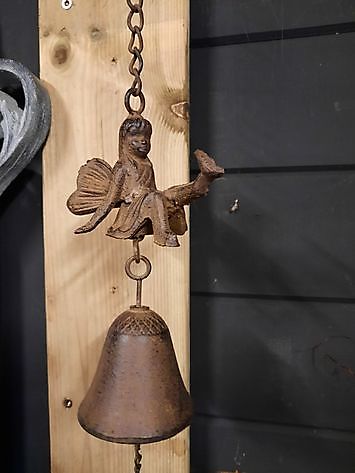 Cast iron bell with angel - Decobyjo - Bellingwolde