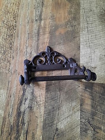 Cast iron toilet roll holder lily brown - Decobyjo - Bellingwolde