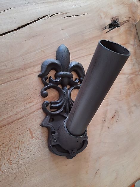 Flagpole holder cast iron French lily Decobyjo - Bellingwolde