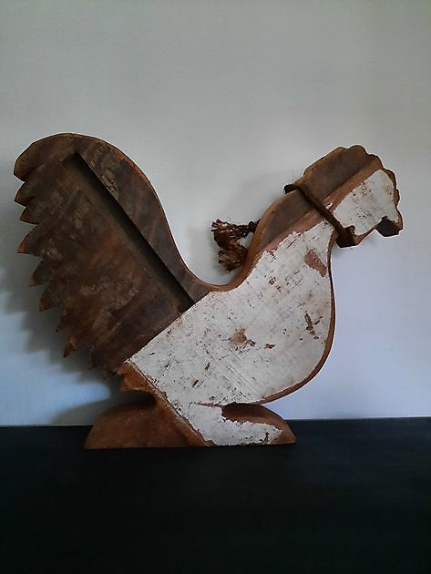 Wooden chicken beige Decobyjo - Bellingwolde