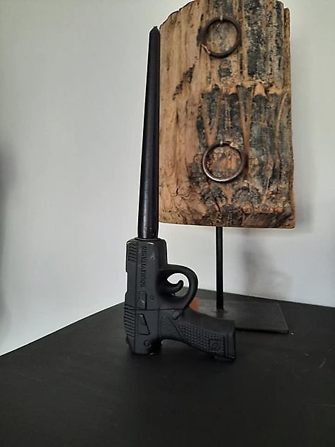 Candlestick pistol/gun - Decobyjo - Bellingwolde