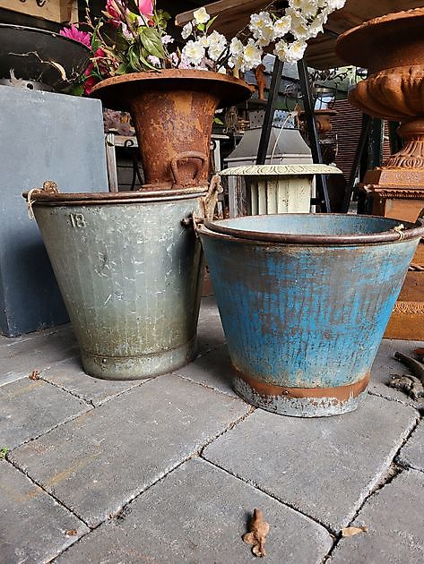 Zinc bucket blue - Decobyjo - Bellingwolde