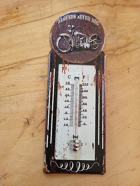 Metalen thermometer Harley Decobyjo - Bellingwolde