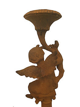 Cast iron candlestick with angel Decobyjo - Bellingwolde