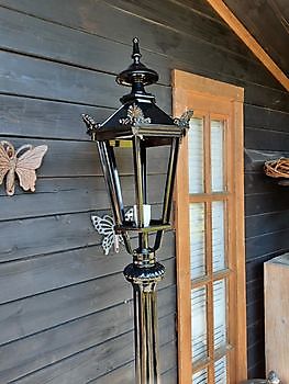 Aluminum lamppost 1.95 cm high black Decobyjo - Bellingwolde