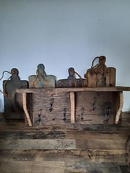 Old wooden coat rack from India 90 cm Decobyjo - Bellingwolde