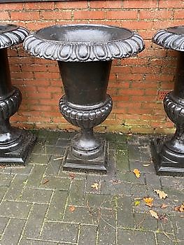 Cast iron garden vase black 96 cm Decobyjo - Bellingwolde